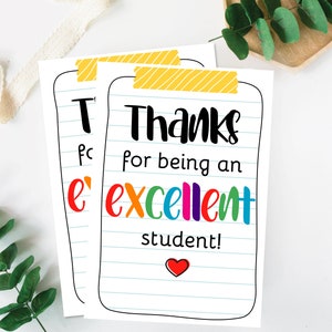 Druckbares Tag der Wertschätzung für Studenten, Abschlussgeschenk, Ausgezeichnetes Studenten-Dankeschön, Marker-Studentengeschenk, DIY, Lehrer-Anerkennungswoche oder -tag