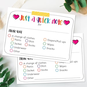 Kita Post, Kita Notiz Home, Regenbogen Kita Karte, Notiz von Kita Lehrerin, Kita Bericht, Vorschule, Kommunikation von Kita