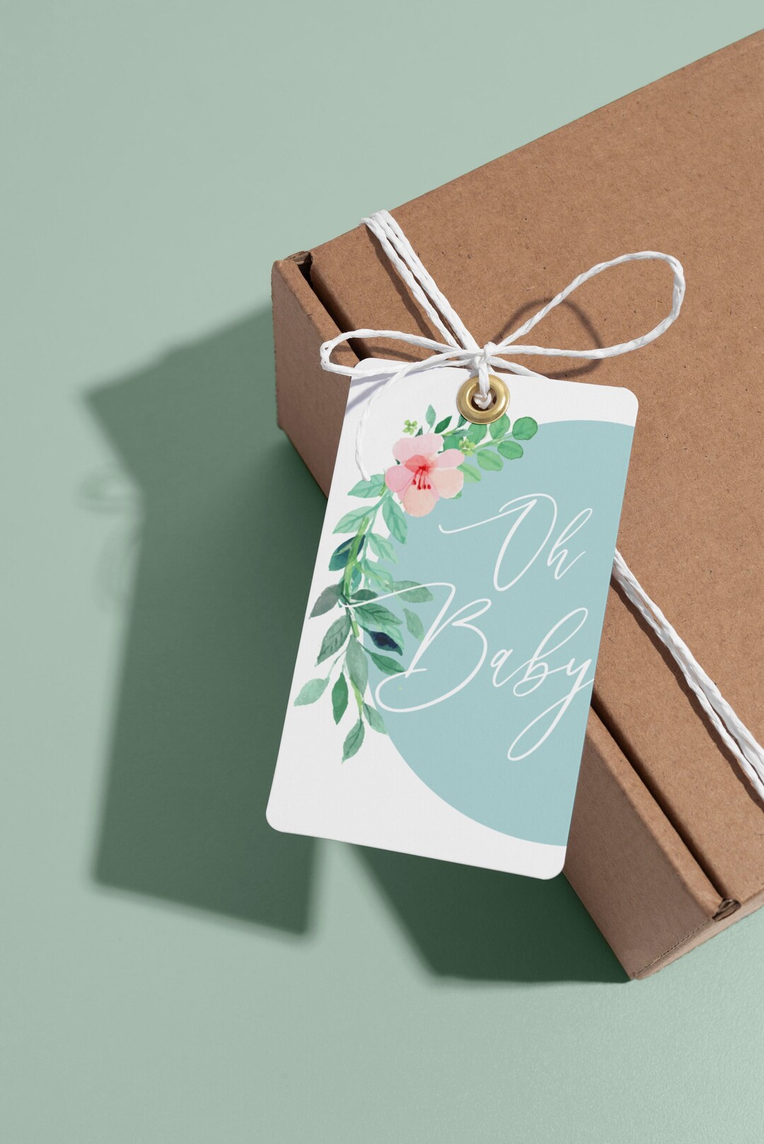 Oh Baby Shower Favor Tags Baby Shower Card Gift Tag Baby Etsy