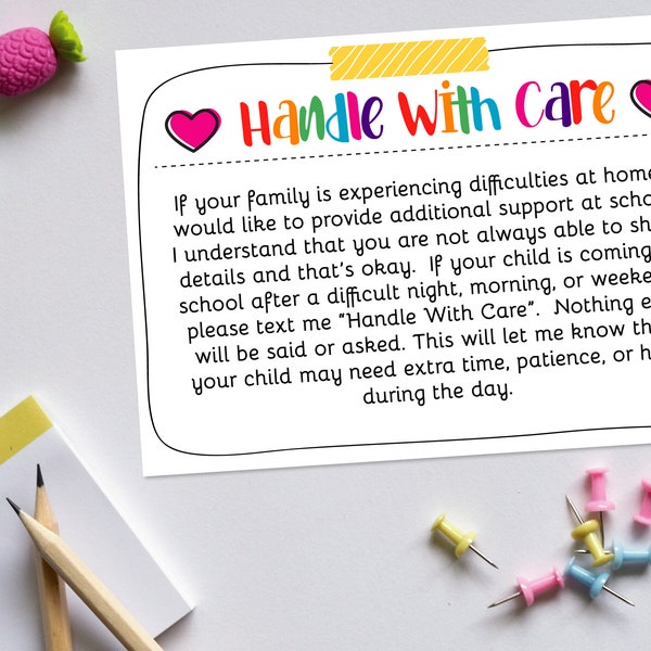 Parent Teacher Note - Etsy