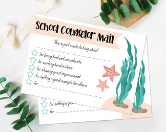 School Counselor Mail, Note from the Teacher, Teacher Report, Teacher Brag, Reward Chart, Good Report from Teacher Printable