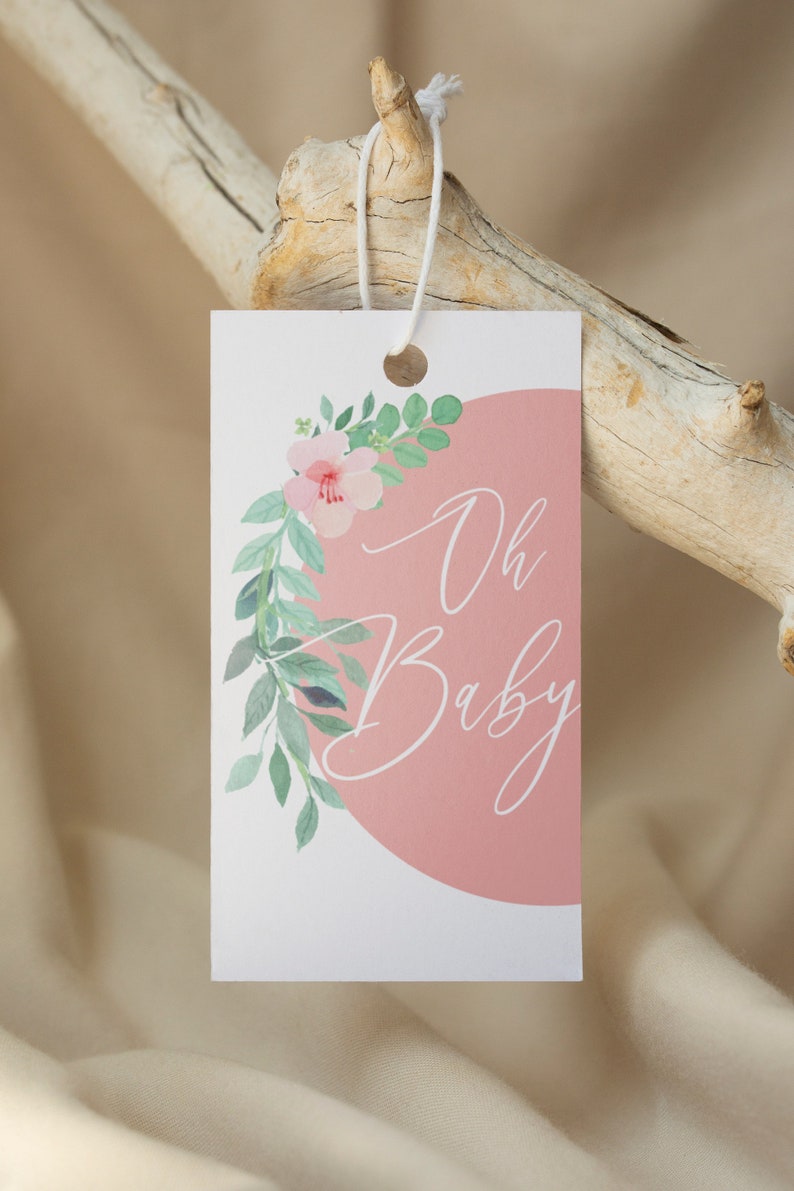 Oh Baby Shower Favor Tags Baby Shower Card Gift Tag Baby Etsy