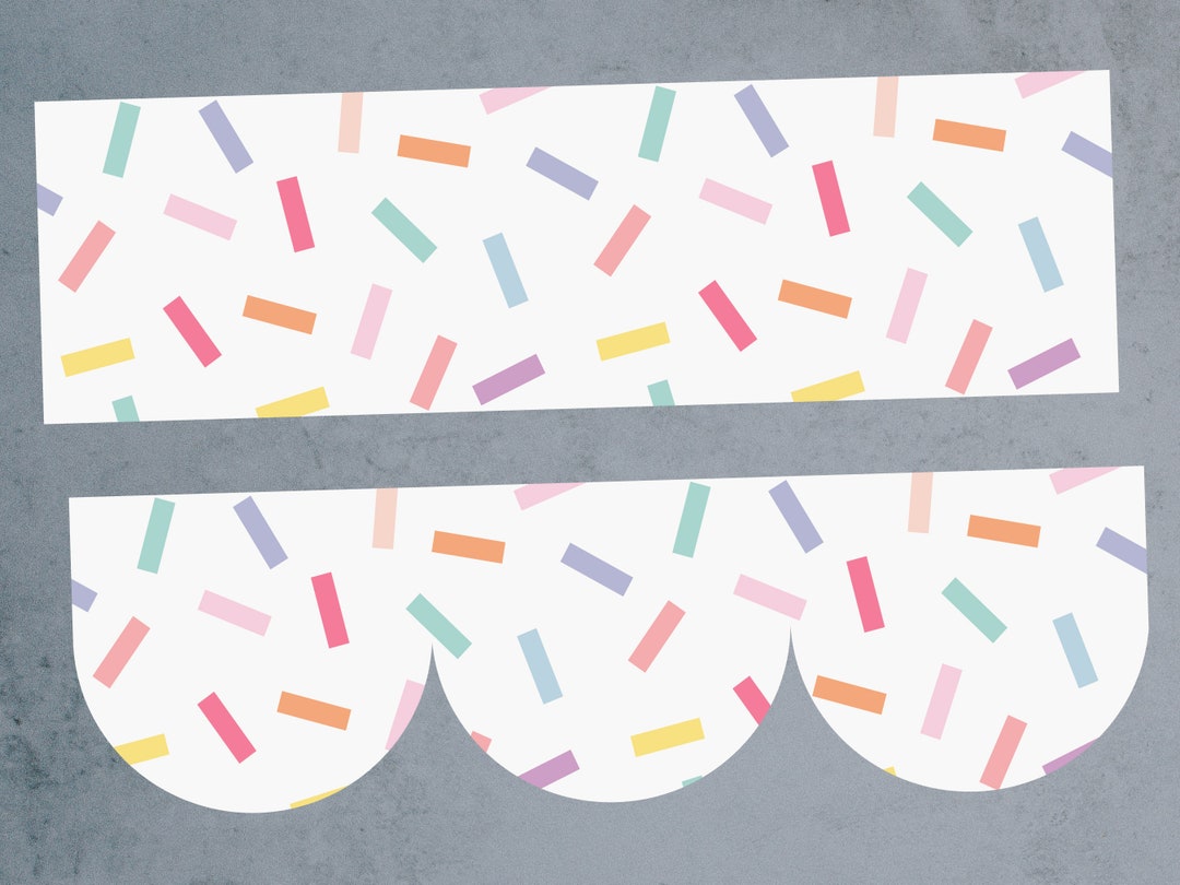 Rainbow Sprinkles Classroom Borders Printable, Easy Teacher Resources