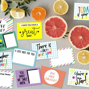 Note per il pranzo per bambini, Note stampabili per il pranzo, Note ispiratrici per bambini, Note per il pranzo stampabili, Carte motivazionali per bambini