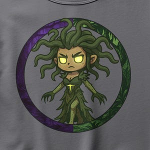 Gorgon Magier T-Shirt | Schwarz Grünes Mana T-Shirt