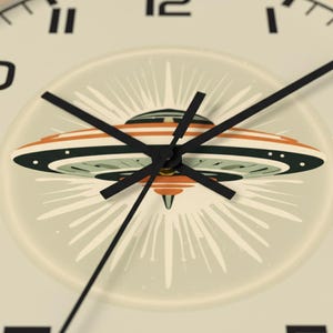 UFO Wall Clock, Mid-Century Modern Atomic Decor image 8