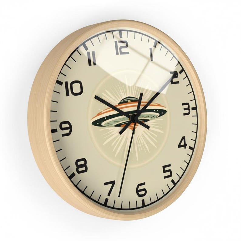 UFO Wall Clock, Mid-Century Modern Atomic Decor image 7