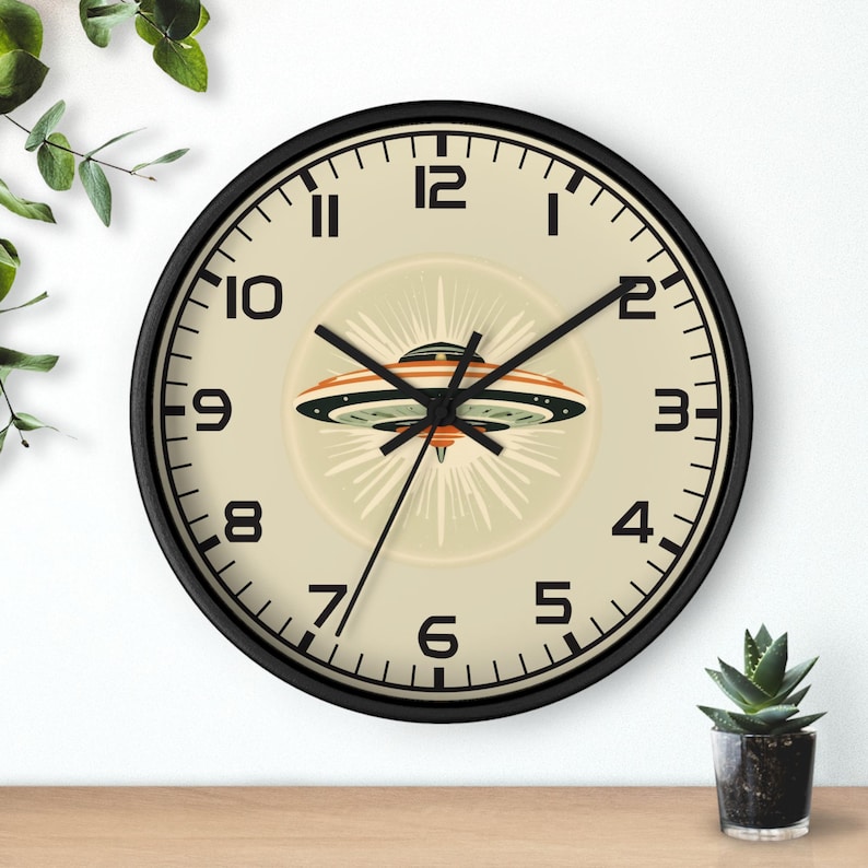 UFO Wall Clock, Mid-Century Modern Atomic Decor image 10