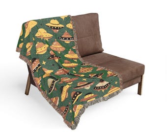 Koc tkany UFO w stylu Mid Century Modern