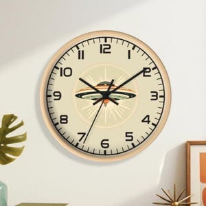 UFO Wall Clock, Mid-Century Modern Atomic Decor image 6