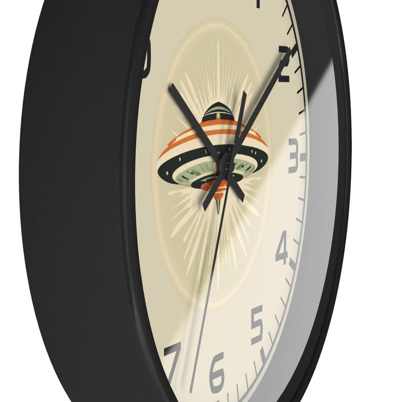 UFO Wall Clock, Mid-Century Modern Atomic Decor image 9