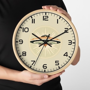 UFO Wall Clock, Mid-Century Modern Atomic Decor image 4