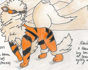 Arcanine Digital Print