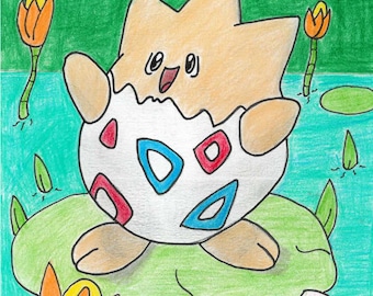 Togepi Digital Print