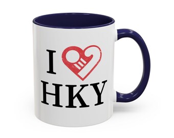 I Heart HKY mug | Accent mug, 11oz
