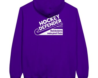 Hockey defender funny description hoodie - bad fouls