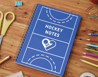 Hockey Notes A5 wire bound spiral notebook