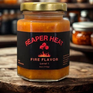 10 oz Jar Reaper Heat Hot Pepper Sauce