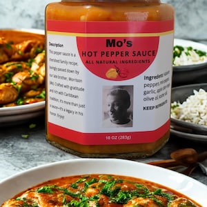 10 oz Jar Mo&#39;s Hot Pepper Sauce