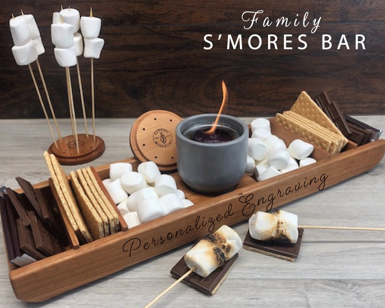 Personalized smores station, smores bar, family smores station, family gift, smores. Realtor gift image 10