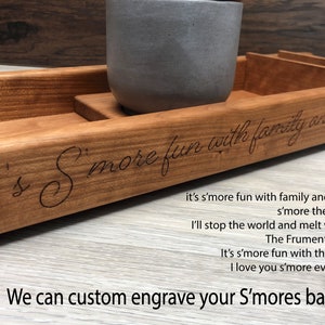 Personalized smores station, smores bar, family smores station, family gift, smores. Realtor gift image 4