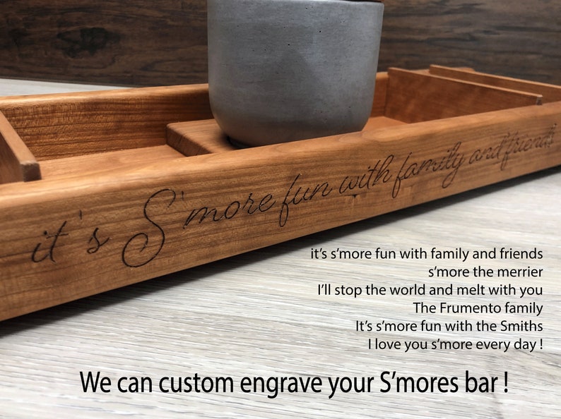 Personalized smores station, smores bar, family smores station, family gift, smores. Realtor gift image 4
