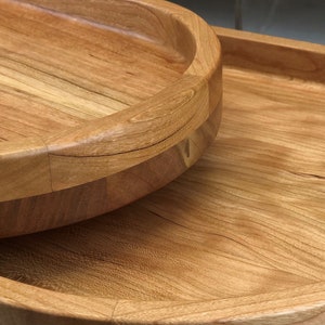 Cherry Oval Wood Tray / Charcuterie Board / Serving Tray + Ottoman Tray image 3
