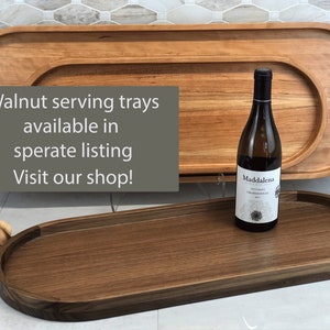 Cherry Oval Wood Tray / Charcuterie Board / Serving Tray + Ottoman Tray image 6
