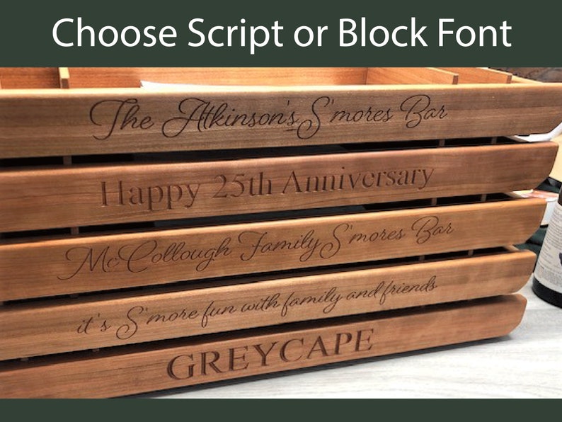 Personalized smores station, smores bar, family smores station, family gift, smores. Realtor gift image 3