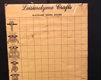 Vintage 1970's Macramé Work Board