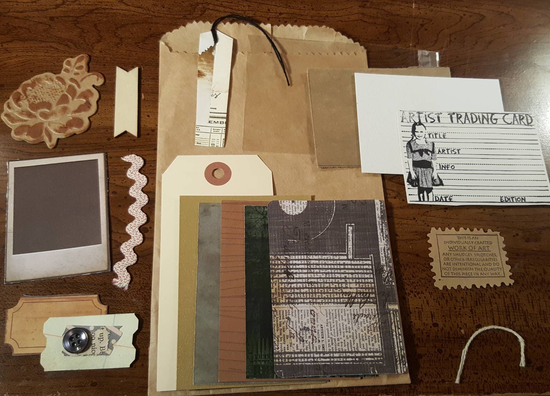 ATC Starter Kit Artist Trading Card Kit 15 items Etsy