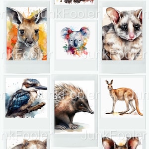 12 Australian Animals Watercolor Clipart, JPGs, Digital crafting, Paper crafts, Cute, Instant Download, Commercial Use