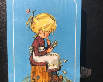 Vintage 1970's Playing Cards - Blonde Girl New / Sealed Retro Cards / Western Publishing Co Vintage Cards