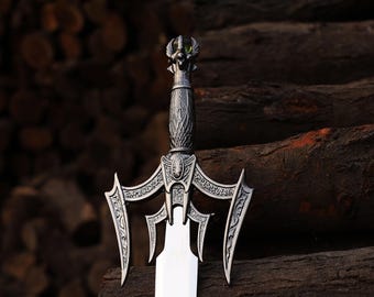 Réplica de espada vikinga de acero inoxidable hecha a mano: objeto de colección de exhibición histórica nórdica