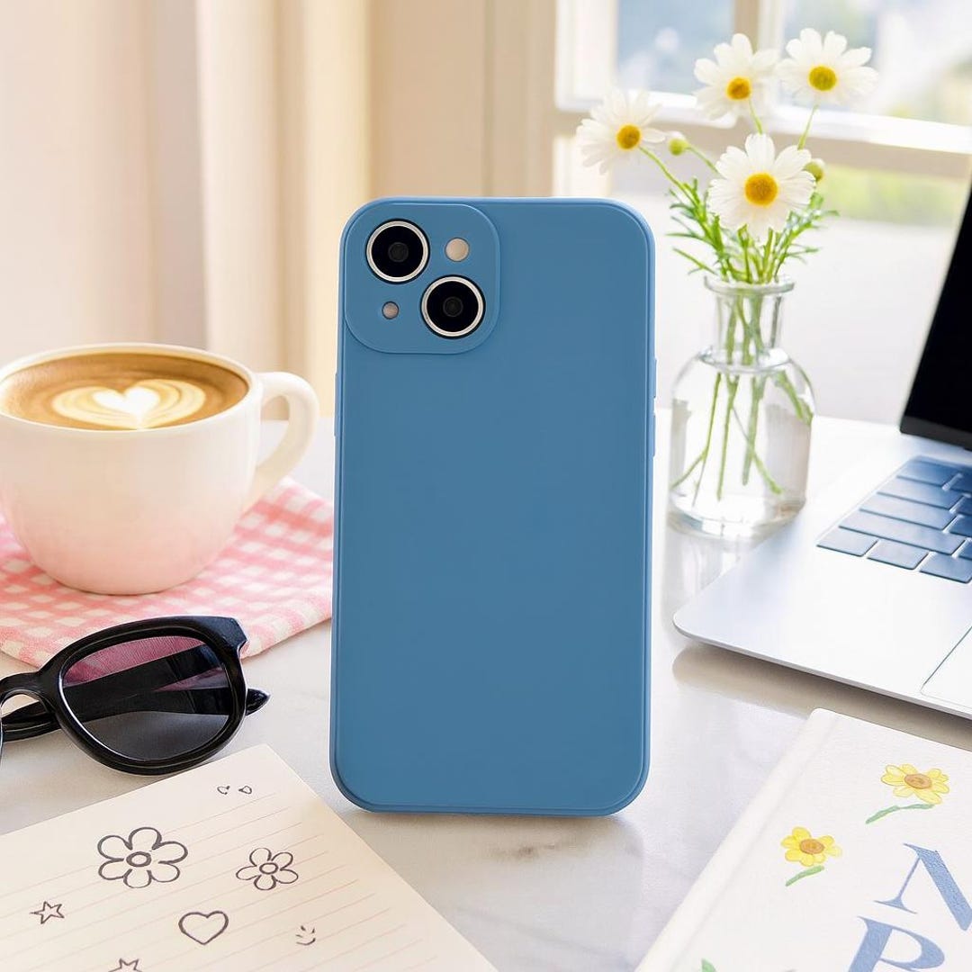 Matte Cube-edge Soft Liquid Silicone Slim Phone Case for iPhone 11, 12 ...