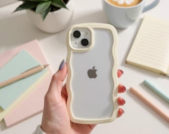 Pastel Minimalist Silicone Protective Case Phone Case for iPhone 11, 12, 13, 14, 15, 16, 17 Series