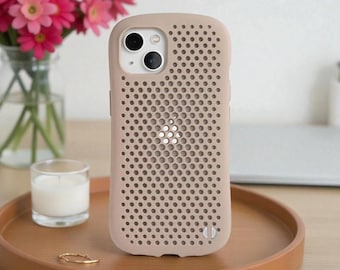 Slim Hollow Breathable Lightweight Cover Shockproof Heat-Dissipating Anti-Drop Phone Case for iPhone 11, 12, 13, 14, 15, 16 Series