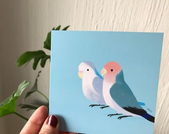 Lovebirds print