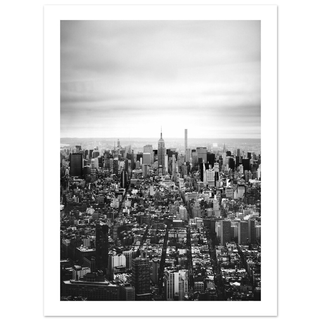 Empire State Building Print – Black & White New York Skyline Poster - Etsy