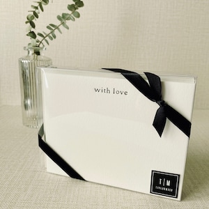 With Love Letterpress Flat Note Cards (Set of 10), Letterpress Stationery Set, Letterpress Cards, Flat Card Set