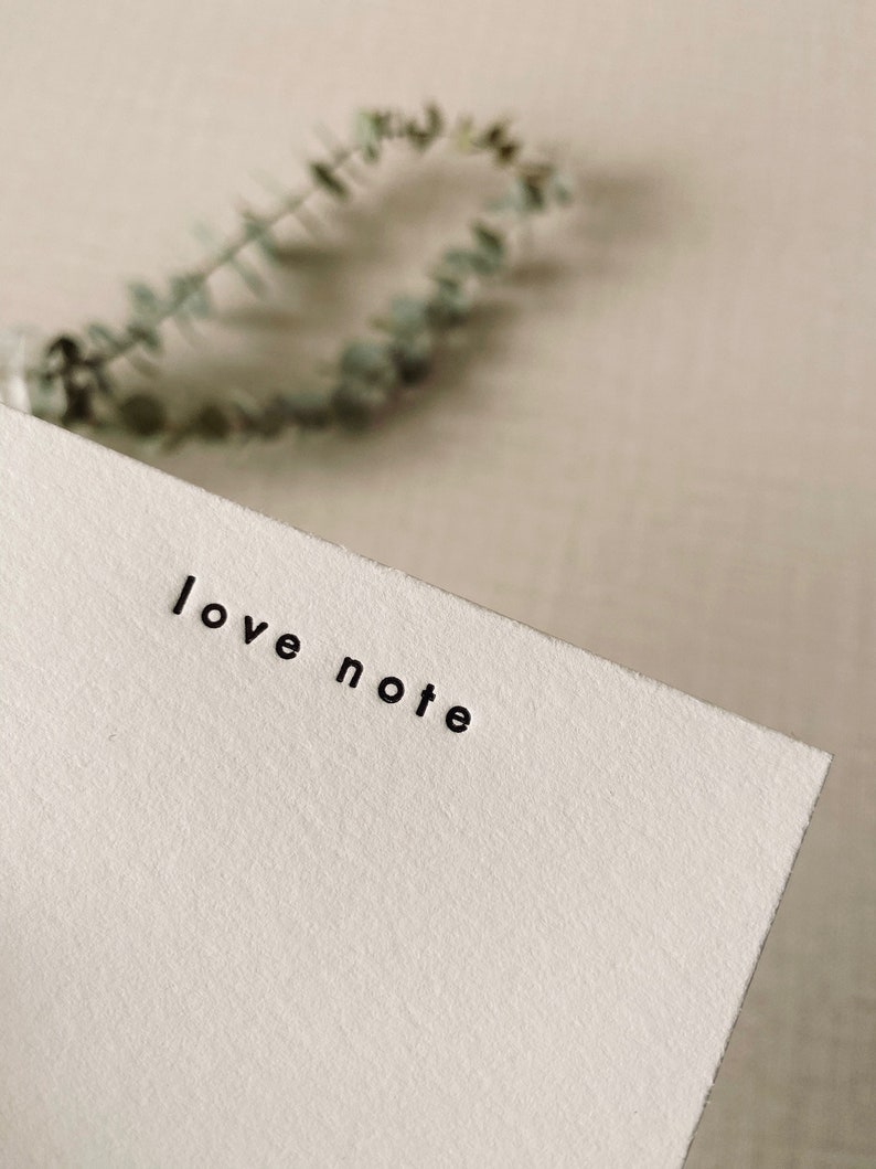 Mini Love Notes Letterpress Card Set | Romantic Stationery Gift for Her ...