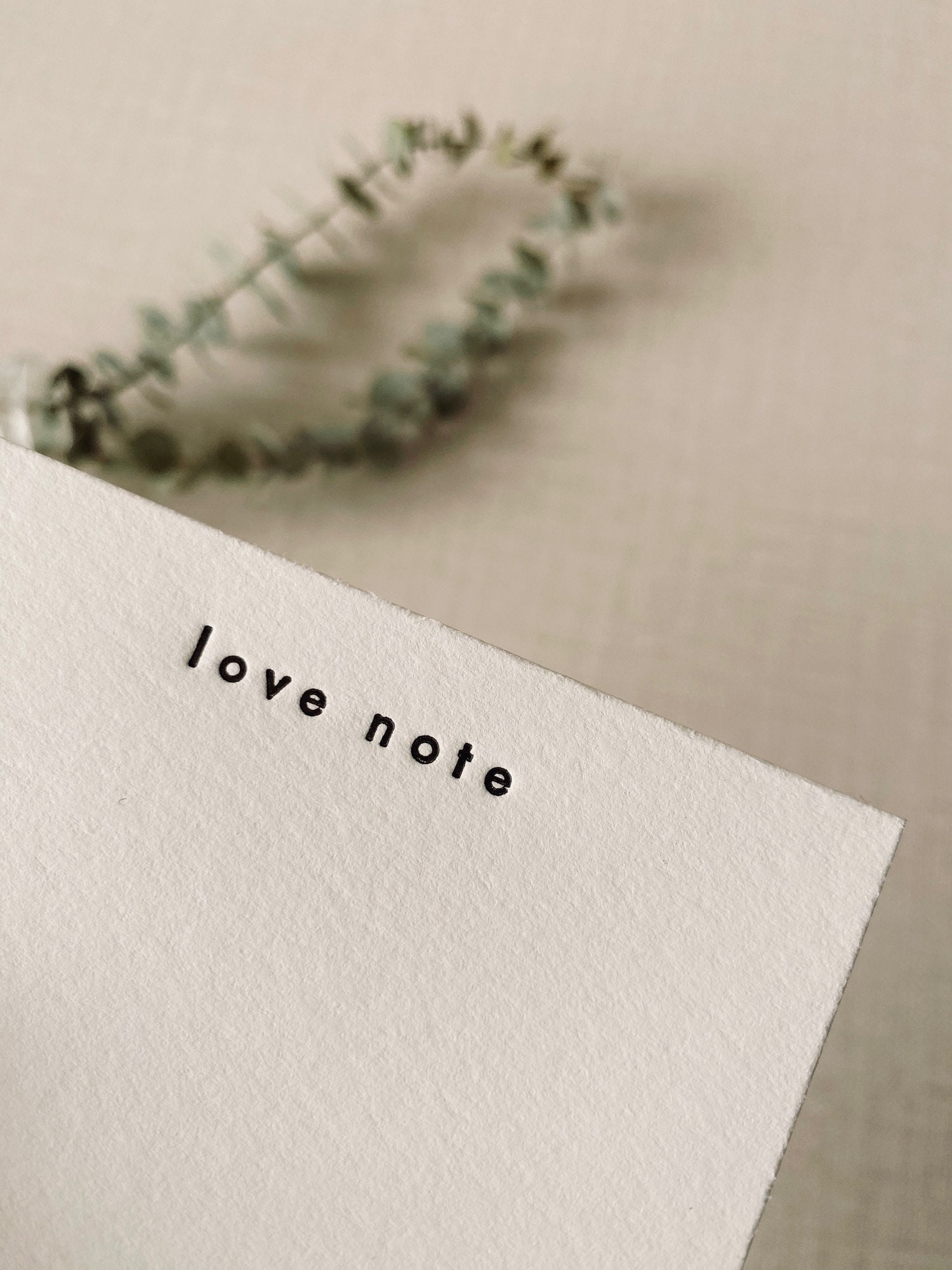 Mini Love Notes Letterpress Card Set | Romantic Stationery Gift for Her ...