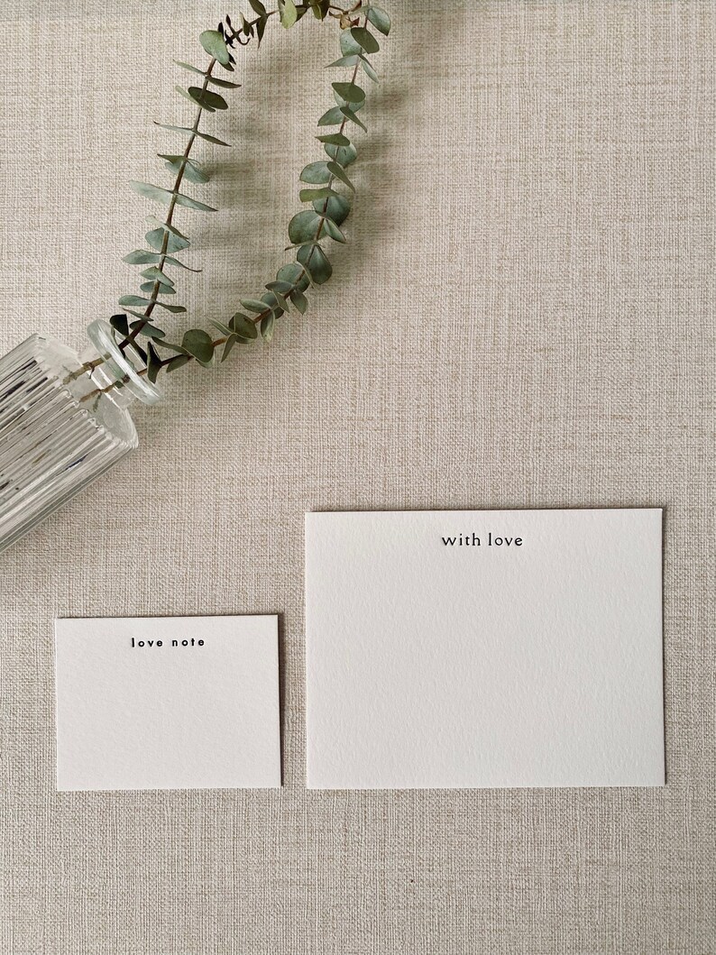 Mini Love Notes Letterpress Card Set | Romantic Stationery Gift for Her ...