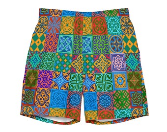 Keramikfliesen Muster Recycled Badehose, Badeshorts, Badehose Herren, Geschenk für Ihn, Bademode, Badeanzug für Herren Geschenk