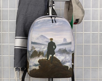 Caspar D Friedrich Wanderer above the Sea of Fog Minimalist Backpack, Everyday Backpack, Travel Bag, Laptop Backpack, Waterproof Backpack