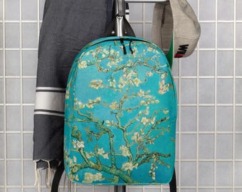 Van Gogh Almond Blossom Minimalist Backpack, Everyday Backpack, Travel Bag, Laptop Backpack, Aesthetic Gift, Gifts, Waterproof Backpack