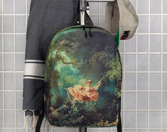 Fragonard The Swing Minimalist Backpack, Everyday Backpack, Travel Bag, Modern Laptop Backpack, Aesthetic Gift, Waterproof Backpack, Gifts