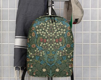 William Morris Blackthorn Minimalist Backpack,  Minimalist Backpack, Everyday Backpack, Travel Bag, Laptop Waterproof Backpack, Gifts