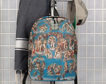 Michelangelo Sistine Chapel Minimalist Backpack, Everyday Backpack, Travel Bag, Modern Laptop Backpack, Aesthetic Gift, Gifts