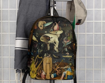 Hieronymus Bosch The Hell Minimalist Backpack,  Minimalist Backpack, Everyday Backpack, Travel Bag, Laptop Waterproof Backpack, Gifts